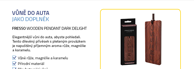 Fresso Wooden Pendant Dark Delight - Dřevěný přívěsek s vůní