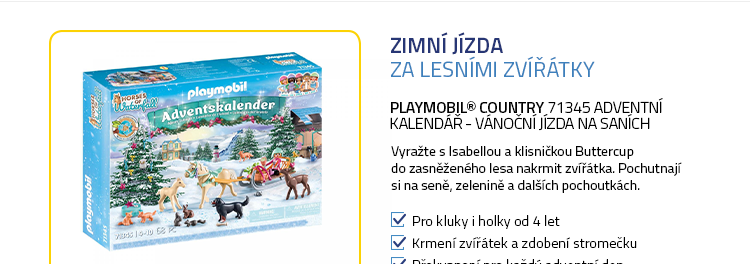 Playmobil® Country 71345 Adventní kalendář - Vánoční jízda na saních