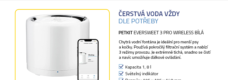 PetKit Eversweet 3 Pro Wireless bílá