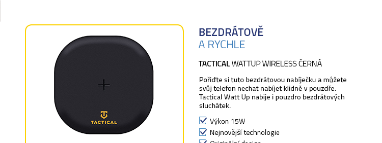 Tactical WattUp Wireless černá