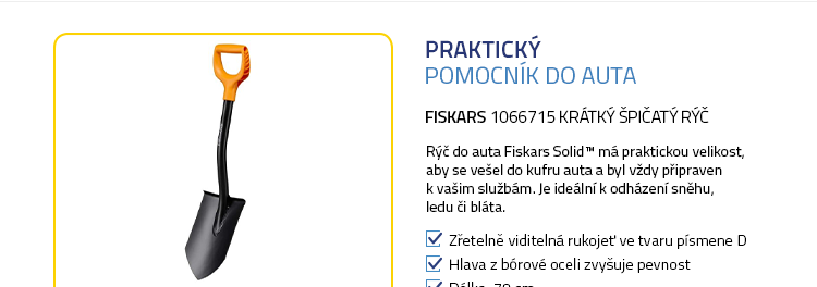 Fiskars 1066715 Krátký špičatý rýč