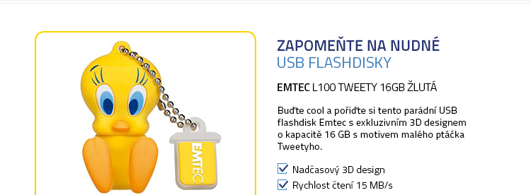 EMTEC L100 Tweety 16GB žlutá