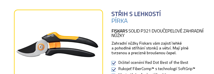 Fiskars Solid P321 Dvoučepelové zahradní nůžky