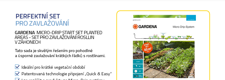 Gardena Micro-Drip Start Set Planted Areas - set pro zavlažování rostlin v záhonech
