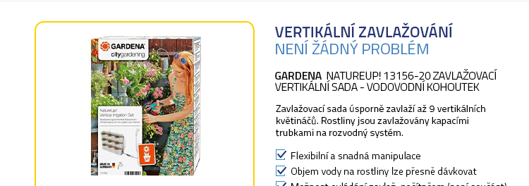 Gardena NatureUp! 13156-20 Zavlažovací vertikální sada - vodovodní kohoutek