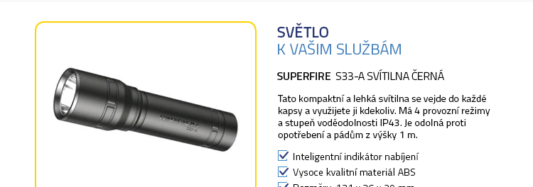 Superfire S33-A Svítilna černá