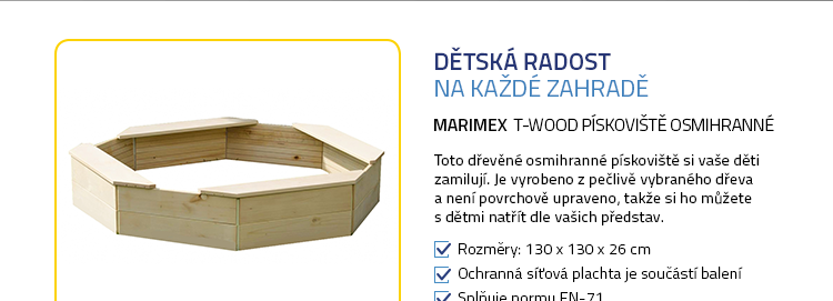 Marimex T-wood pískoviště osmihranné