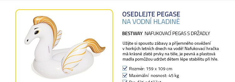 Bestway Nafukovací pegas s držadly - 159x109cm