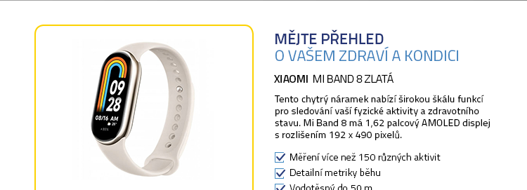 Xiaomi Mi Band 8 zlatá