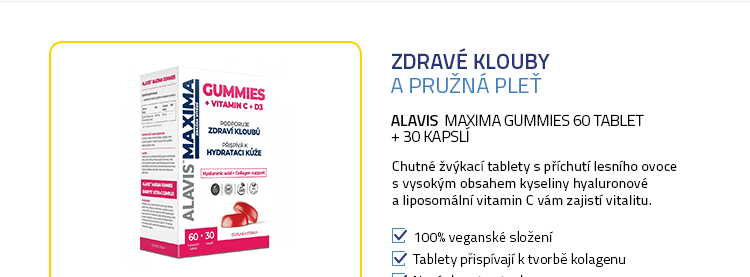 ALAVIS MAXIMA Gummies 60 tablet + 30 kapslí