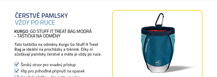 Kurgo Go Stuff It Treat Bag modrá - Taštička na odměny