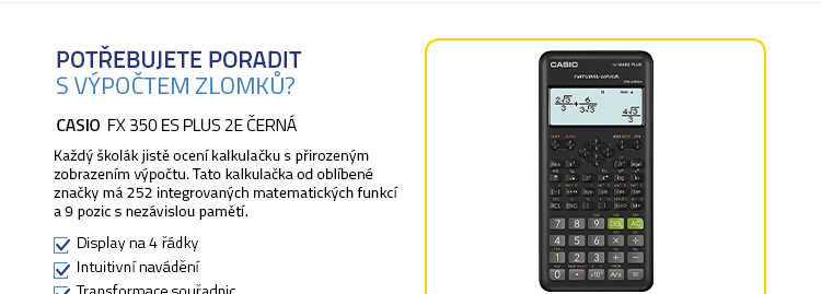 CASIO FX 350 ES PLUS 2E černá