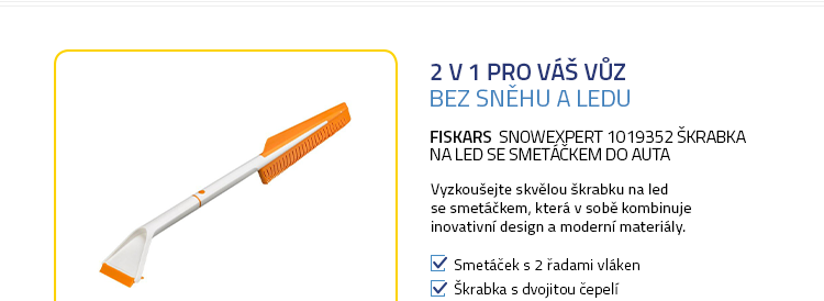 Fiskars SnowExpert 1019352 Škrabka na led se smetáčkem do auta