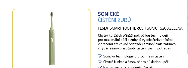 Tesla Smart Toothbrush Sonic TS200 zelená