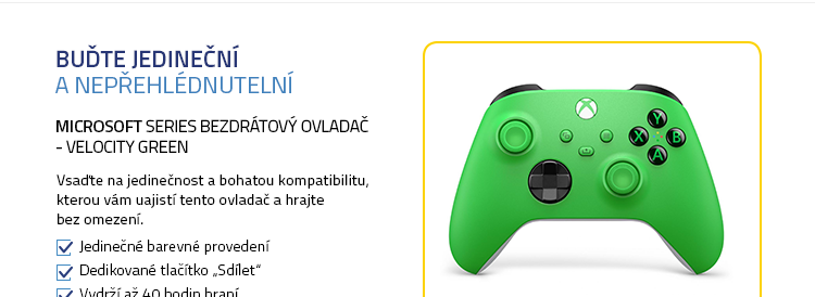 Xbox Series Bezdrátový ovladač - Velocity Green