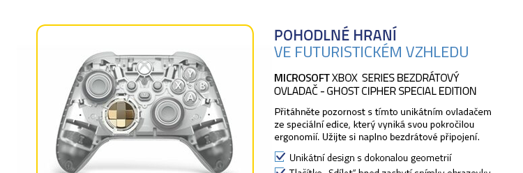 Xbox Series Bezdrátový ovladač - Ghost Cipher Special Edition