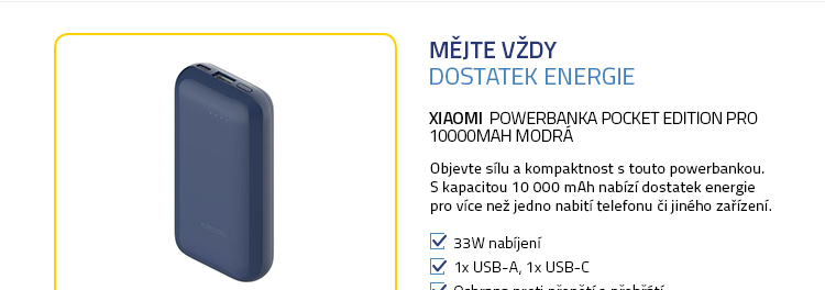Xiaomi Powerbanka Pocket Edition Pro 10000mAh modrá
