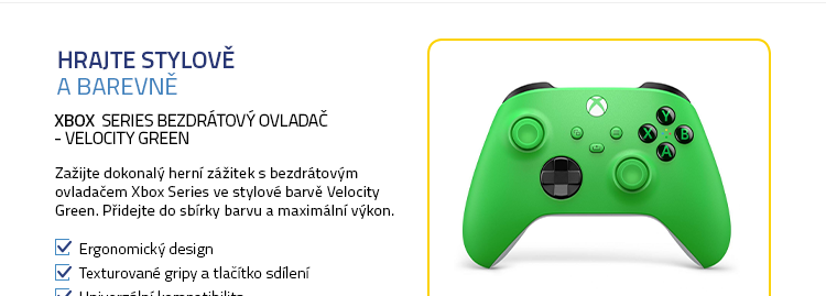 Xbox Series Bezdrátový ovladač - Velocity Green