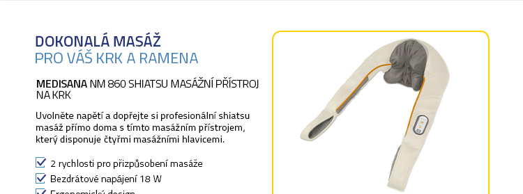 Medisana NM 860 Shiatsu masážní přístroj na krk