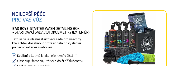 Bad Boys Starter Wash Detailing Box - Startovací sada autokosmetiky na exteriér