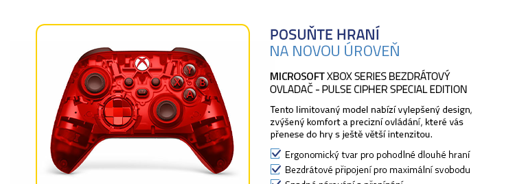Xbox Series Bezdrátový ovladač - Pulse Cipher Special Edition