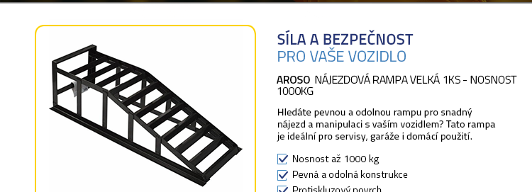 Aroso Nájezdová rampa velká 1ks - nosnost 1000kg