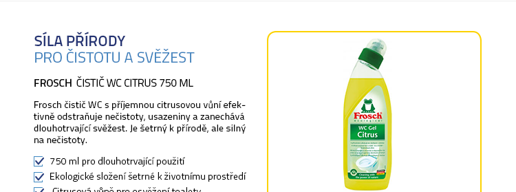 Frosch čistič WC citrus 750 ml