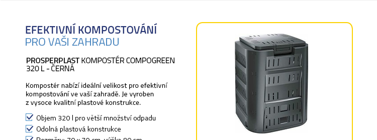 PROSPERPLAST Kompostér COMPOGREEN 320 l - černá