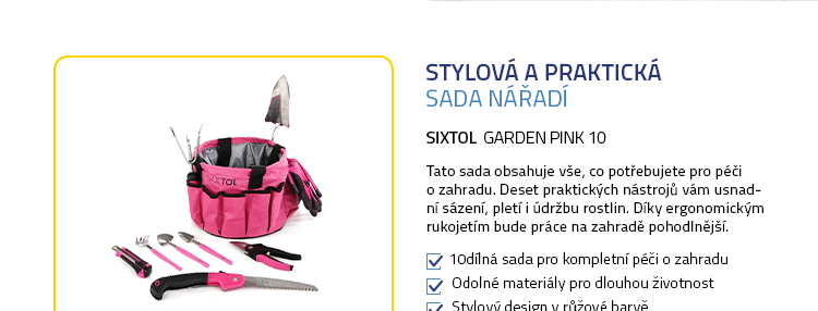 SIXTOL GARDEN PINK 10