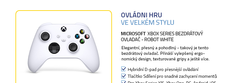 Xbox Series Bezdrátový ovladač - Robot White