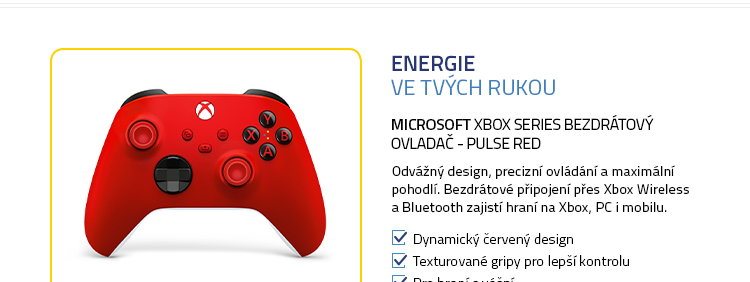 Xbox Series Bezdrátový ovladač - Pulse Red