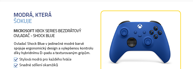 Xbox Series Bezdrátový ovladač - Shock Blue