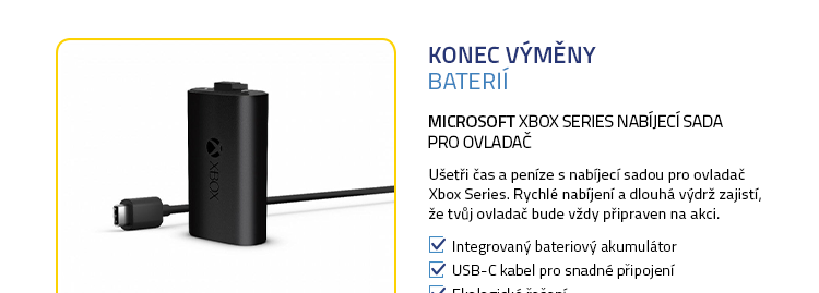 Xbox Series Nabíjecí sada pro ovladač
