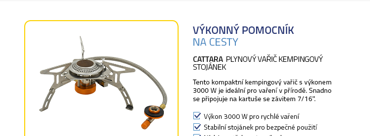 Cattara Plynový vařič kempingový stojánek