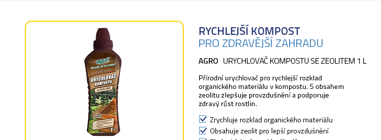 Agro Urychlovač kompostu se zeolitem 1 l
