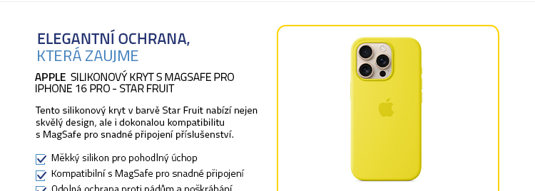 Apple Silikonový kryt s MagSafe pro iPhone 16 Pro - Star Fruit