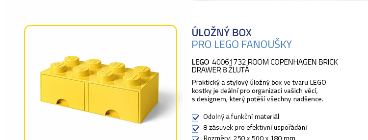 LEGO 40061732 Room Copenhagen Brick Drawer 8 žlutá