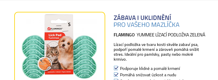 Flamingo Yummee Lízací podložka zelená