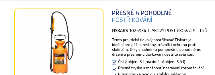 Fiskars 1025934 Tlakový postřikovač 5 litrů