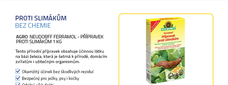 Agro Neudorff Ferramol - Přípravek proti slimákům 1 kg