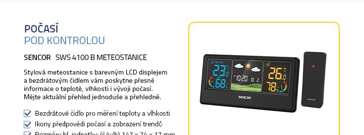 SENCOR SWS 4100 B Meteostanice