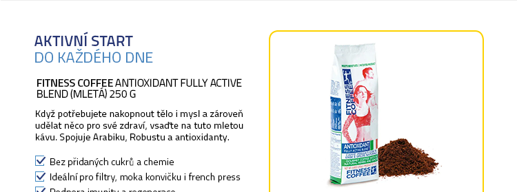 Fitness coffee Antioxidant fully active blend (Mletá) 250 g