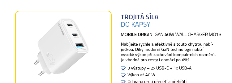 Mobile Origin GaN 40W Wall Charger MO13