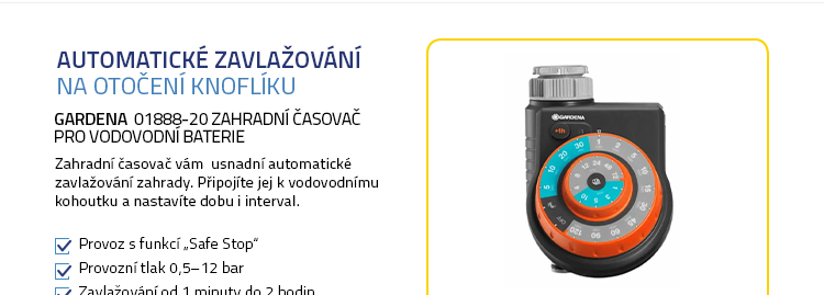 Gardena 01888-20 Zahradní časovač pro vodovodní baterie