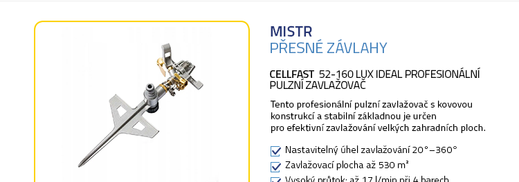 CELLFAST 52-160 LUX IDEAL Profesionální pulzní zavlažovač