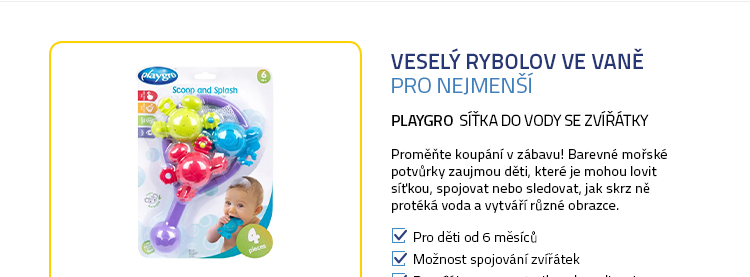 Playgro - Síťka do vody se zvířátky
