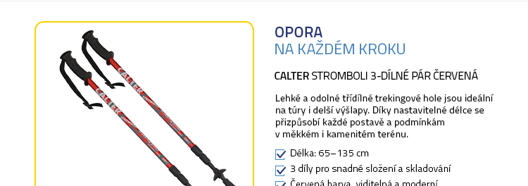 CALTER STROMBOLI 3-dílné pár červená