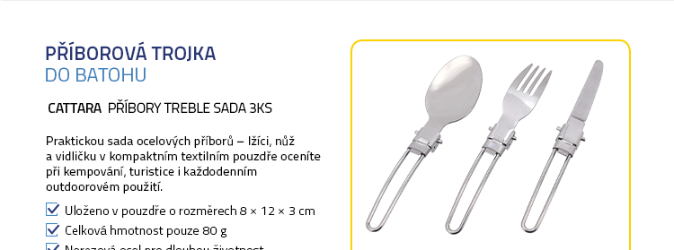 Cattara Příbory TREBLE sada 3ks