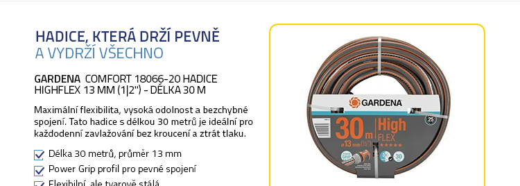 Gardena Comfort 18066-20 Hadice HighFlex 13 mm (1|2") - Délka 30 m