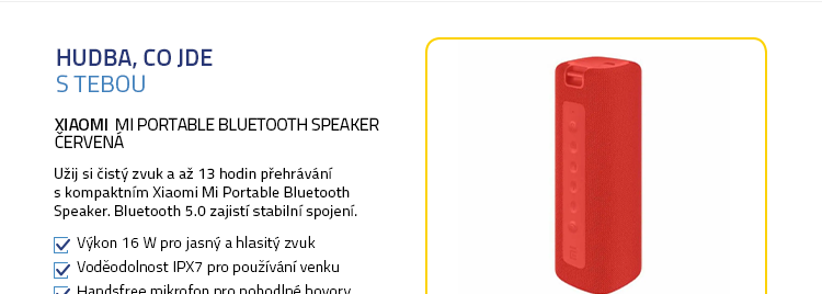 Xiaomi Mi Portable Bluetooth Speaker červená